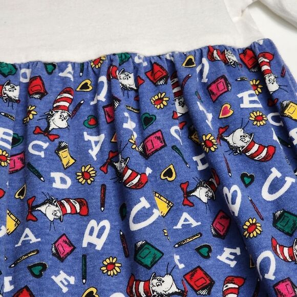 Girls Dr. Seuss Cat in the Hat Vintage 1994 Alphabet ABC Collared Dress Size 6-7 - Picture 10 of 11